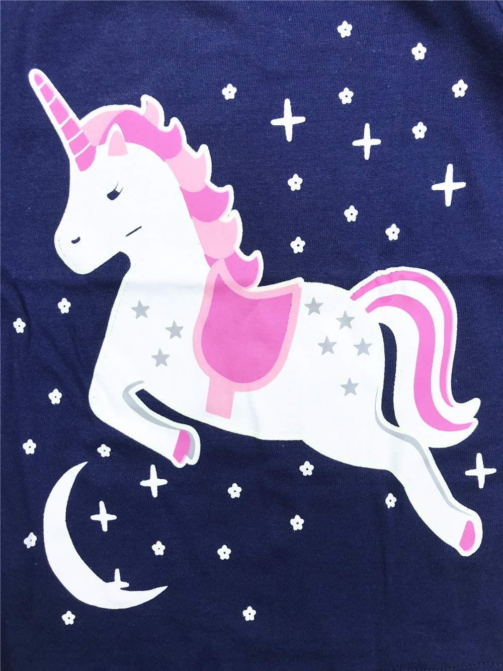 LitBud Girls Pajamas Unicorn,Sleepwears 2pcs Long Sleeves Pjs Nightwear Tops + Pants Sets Nightwear Outfits for Kids Toddler 2-10 Years — view 4