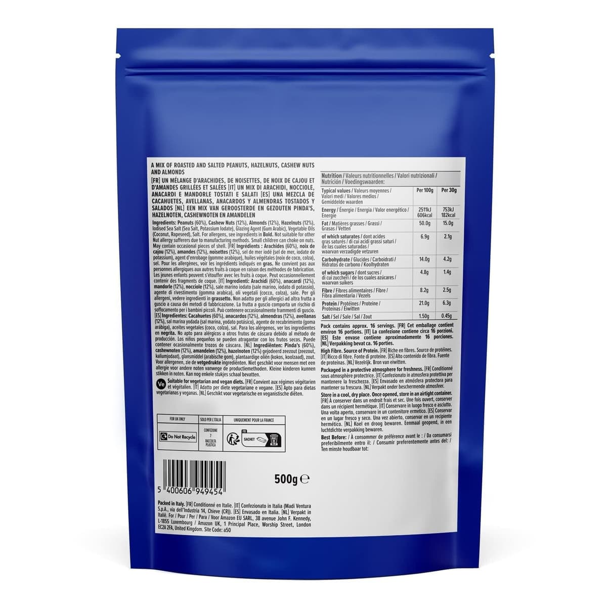 By Amazon Mezcla de frutos secos tostados y salados, 500g — view 2