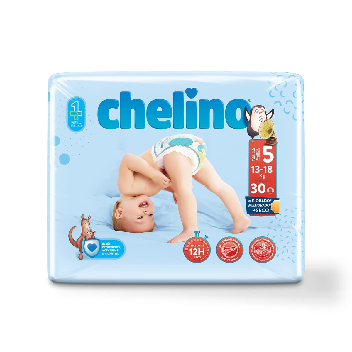 Chelino Pañales infantiles Talla 5 (13-18kg), 30 Unidades ( Paquete de 1) — view 11