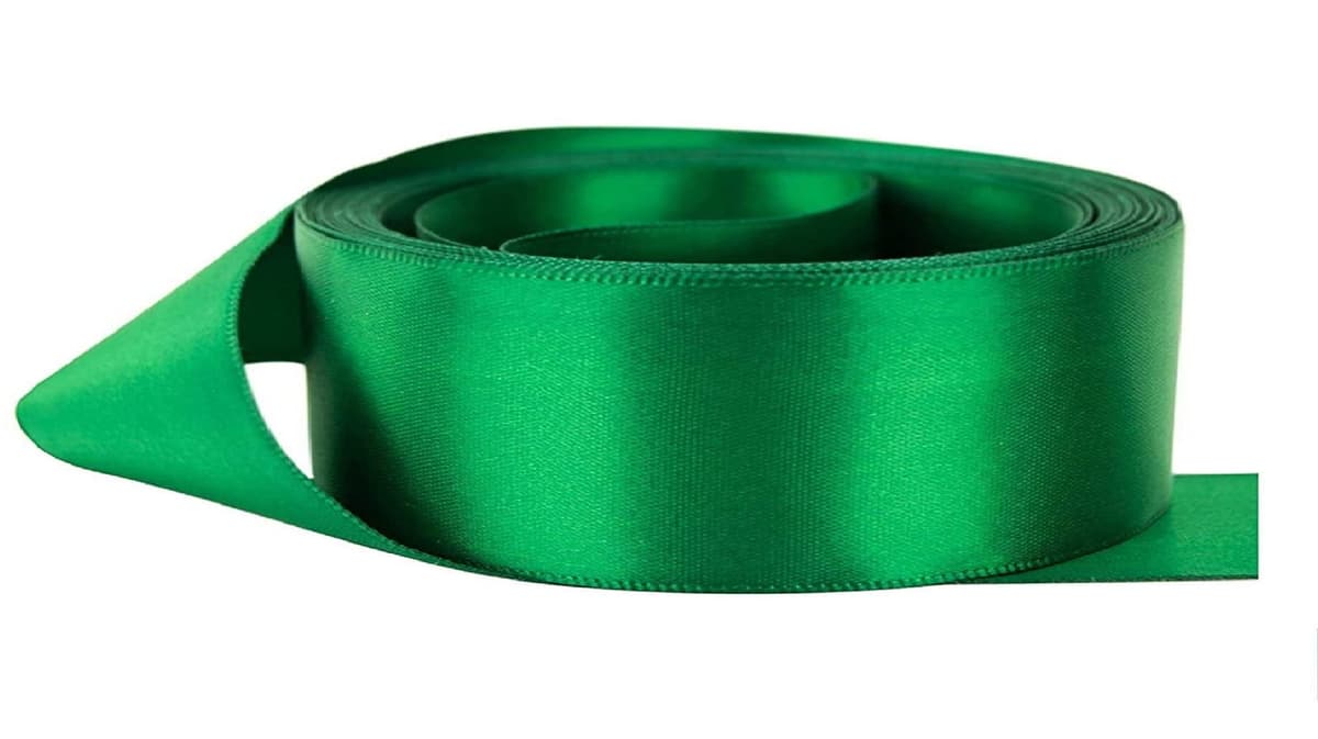 Satin Ribbon. 38mm Wide 5 Meters (Dark Green) Gift Wrap Ribbon, Ribbons for Gift Wrapping, Christmas Ribbon, Gift Wrapping Ribbon for Crafting, Wedding Party Decor — view 14