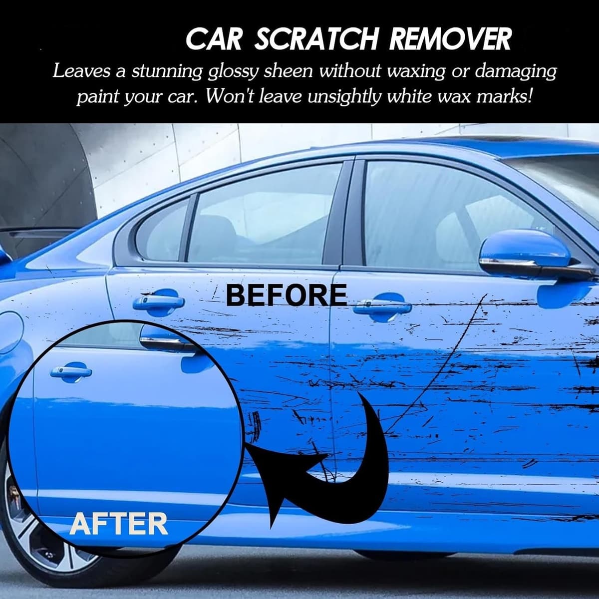 Nurafix Nano Car Scratch Removal Spray, Nurafix Car Scratch Repair Spray, Scratch Remover Kit for Cars, Nano Car Polish Spray Nanotech for Deep Scratch and Swirl Mark Removal (1PC) — view 4