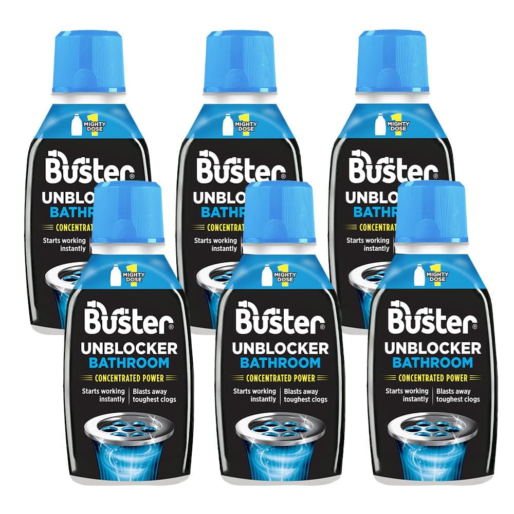 Buster Bathroom Drain Unblocker (Pack of 2 x 300ml) Fast-Acting Sink Unblocker Dissolves Hair, Sludge and Soap, Drain Cleaner Clears Blockages in Shower, Bath and Bathroom Sink Pipes - Made in UK — view 10