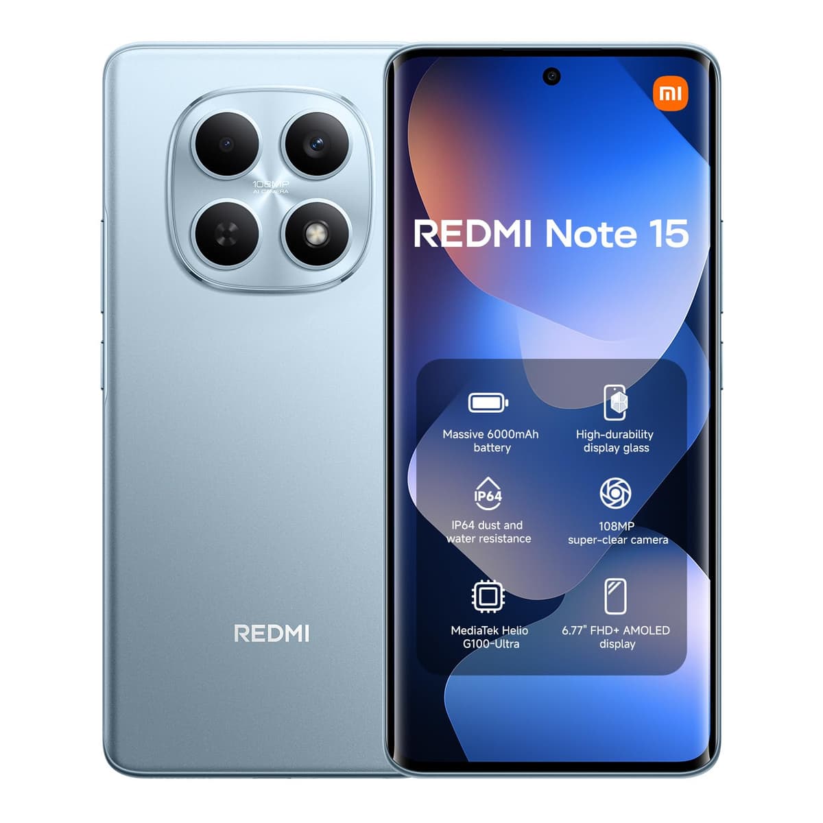 Xiaomi Redmi Note 14 smartphone, 6+128GB, green, 108MP AI camera system, 5500mAh battery, 120Hz eye-care display, AI features (no charger included), 2 year Warranty — view 13