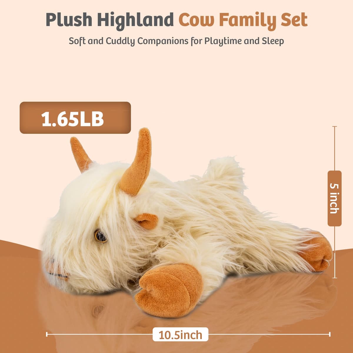 Marysun Microwavable Highland Cow Stuffed Animal - Weighted Stuffed Animal Plush, Heating Pad for Period Cramps, Cozy Gift for Girls|Women|Kids|Elderly People — view 3