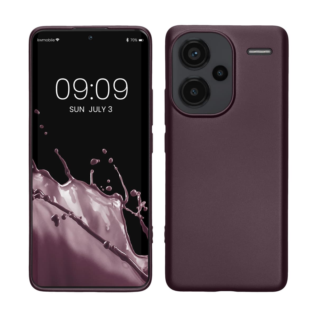 kwmobile Carcasa Compatible con Xiaomi Redmi Note 14 Pro 5G / Poco X7 Funda - Funda Ultrafina de TPU con Bordes elevados - Lavanda Metalizado — view 405