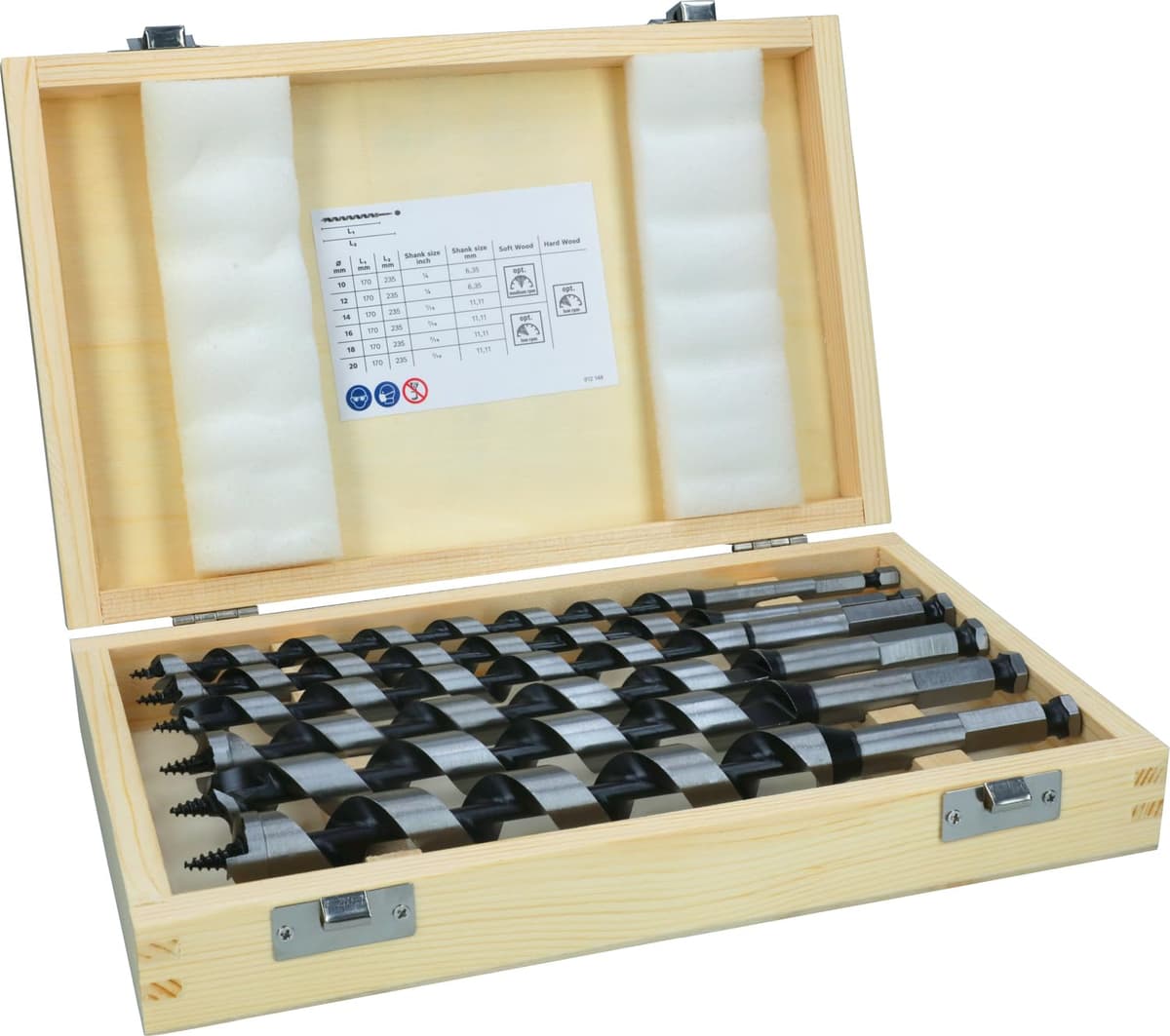 Bosch Professional 2 607 019 322 - Set de 6 brocas salomónicas - 10; 12; 14; 16; 18; 20 mm/235 mm (pack de 6), Acero Inoxidable
