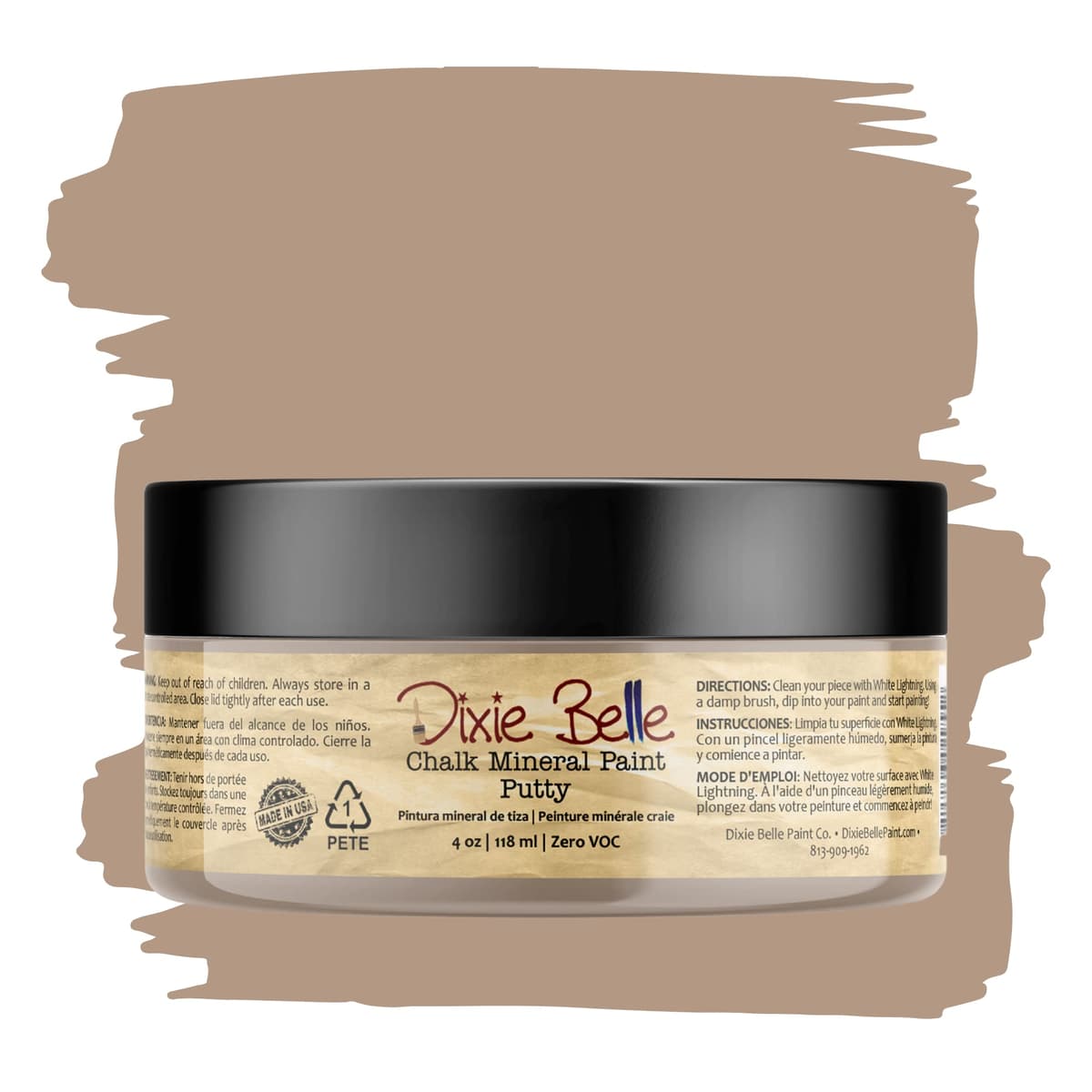 Dixie Belle Paint Company Chalk Finish Furniture Paint - Caviar (32oz) - Matte Black Chic Chalk Mineral DIY Furniture Paint — view 79