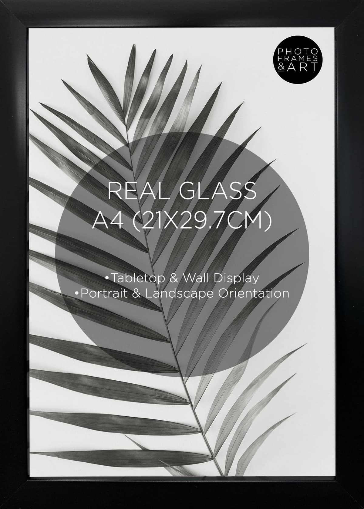 pf+a REAL GLASS A3 Black Frame Glass - PREMIUM A3 Picture Frame Black - Oxford A3 Print Portrait and Landscape Display — view 47