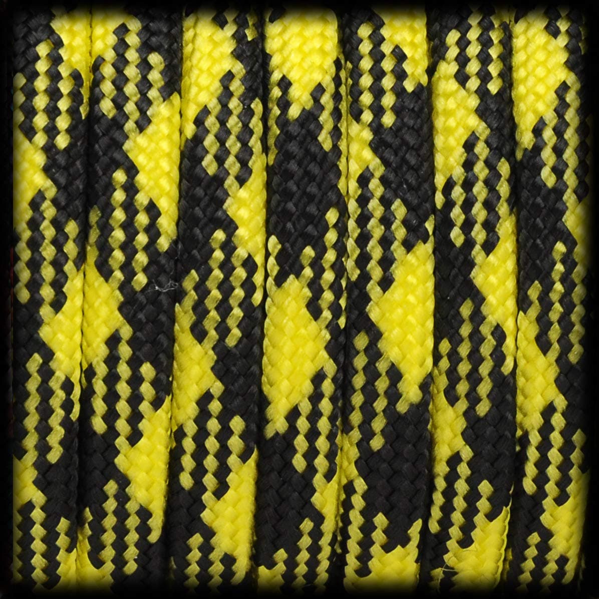 Ganzoo Paracord 550 cordon de supervivencia 4 mm tipo 3, 31 m amarillo y negro, 7 hebras interiores, cuerda de nylon poliester para camping, pesca, atados, reparaciones, manualidades, no apta escalada — view 5