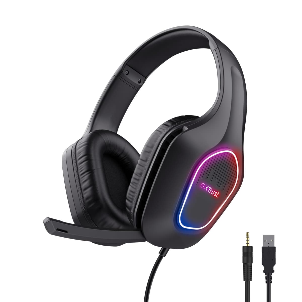 418 Rayne Lightweight Gaming Headset for PC Xbox PS4 PS5 Switch Mobile, 50mm Drivers, 3.5mm Connection, Foldable Microphone, 2m Over-Ear Wired Headphones, Black — view 20