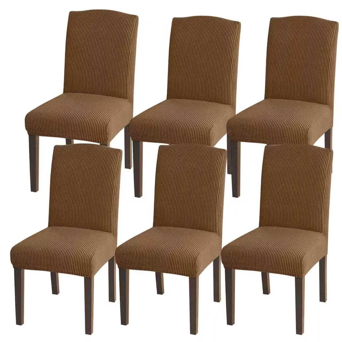 Granbest High Stretch Dining Chair Slipcovers, Universal Fit Jacquard Parson Dining Chair Covers, Removable Chair Protectors for Dining Room, Kitchen, Restaurant and Hotel (Set of 4, Grey) — view 11