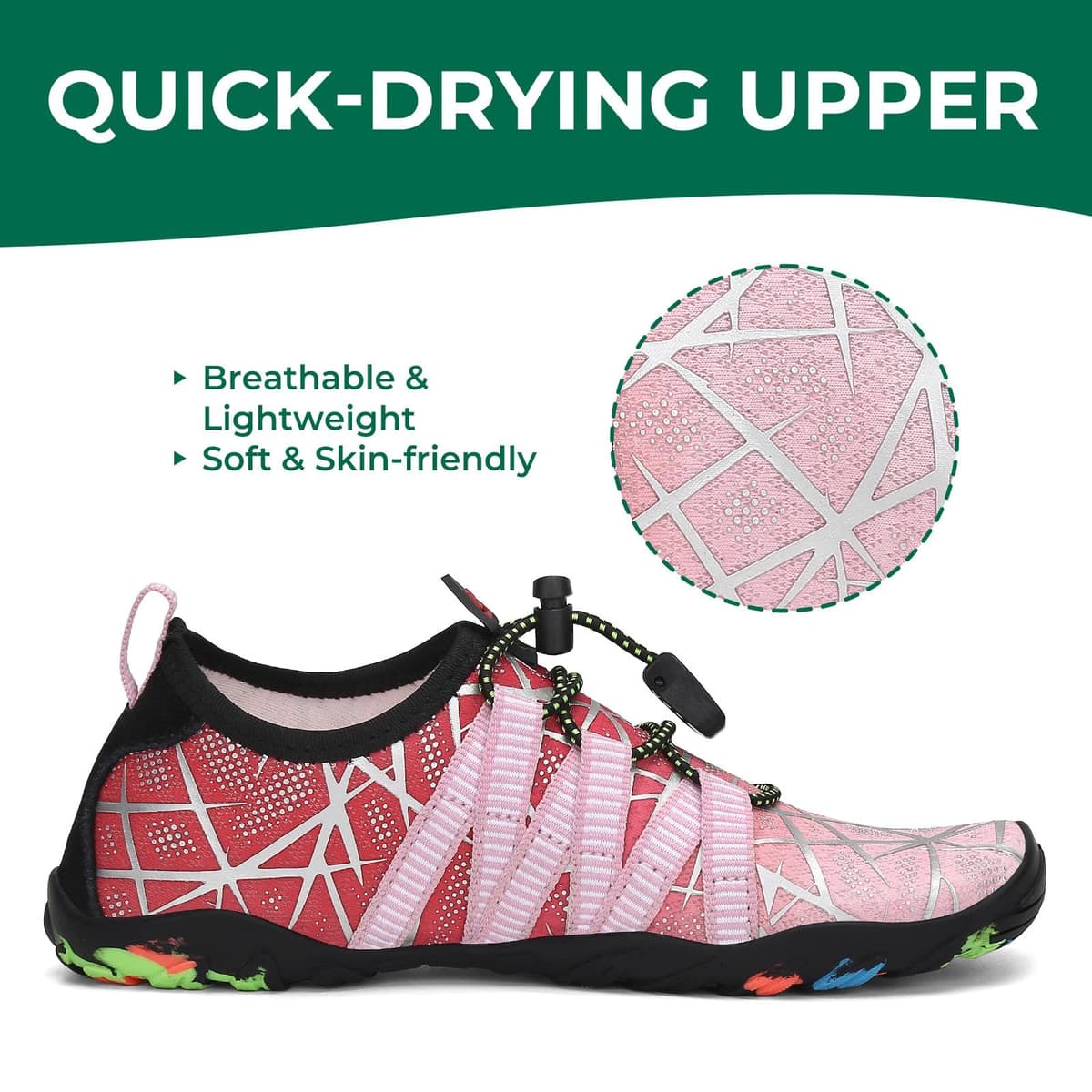 SAGUARO Escarpines Niño Niña Zapatillas de Agua Respirable Zapatos Agua Antideslizante Zapatillas Playa Escarpines Piscina Calzado para Natacion Surf Acuaticas,Gr 24-36 EU — view 3