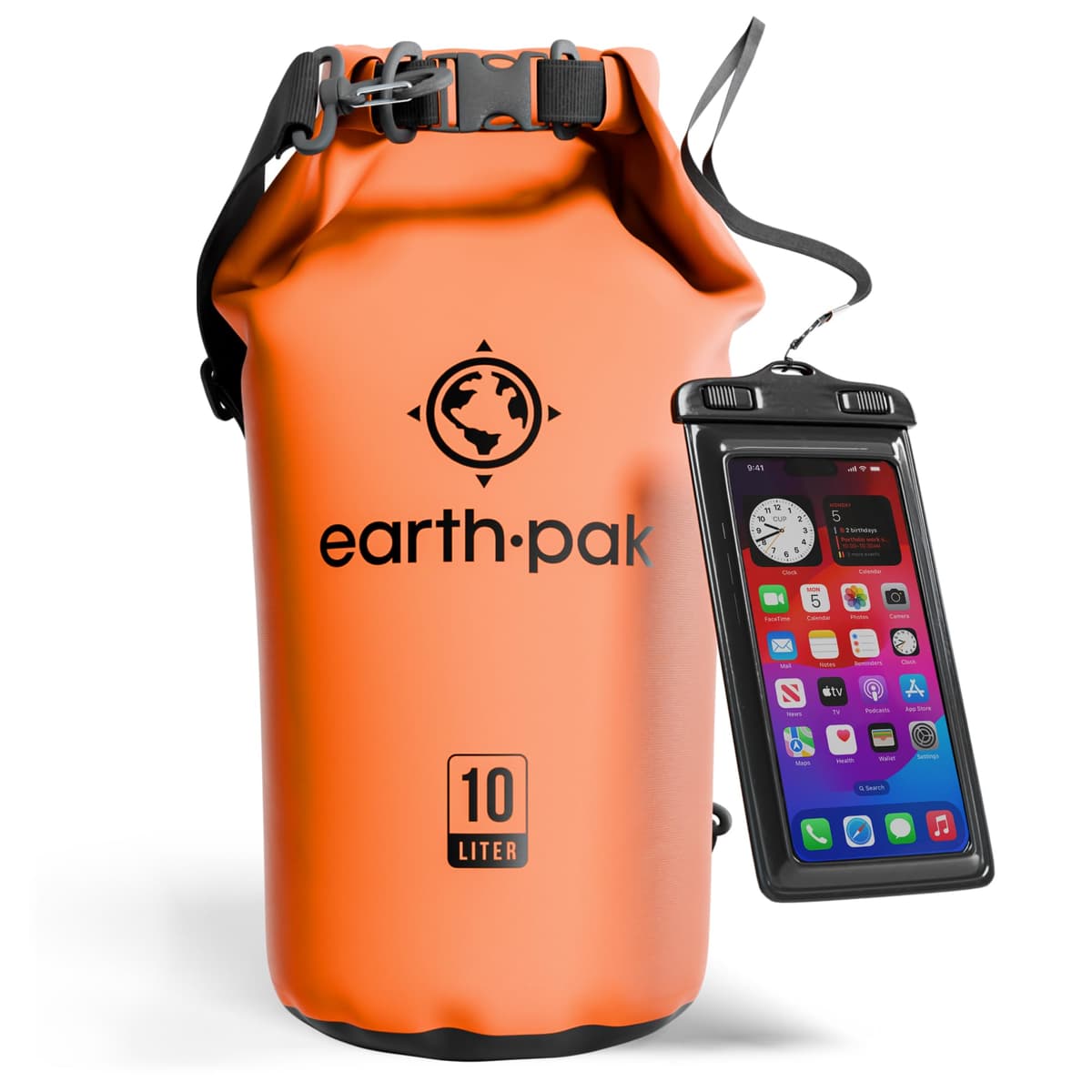 Earth Pak Waterproof Dry Bag - Roll Top Waterproof Backpack Sack Keeps Gear Dry for Kayak with Waterproof Phone Case — view 13