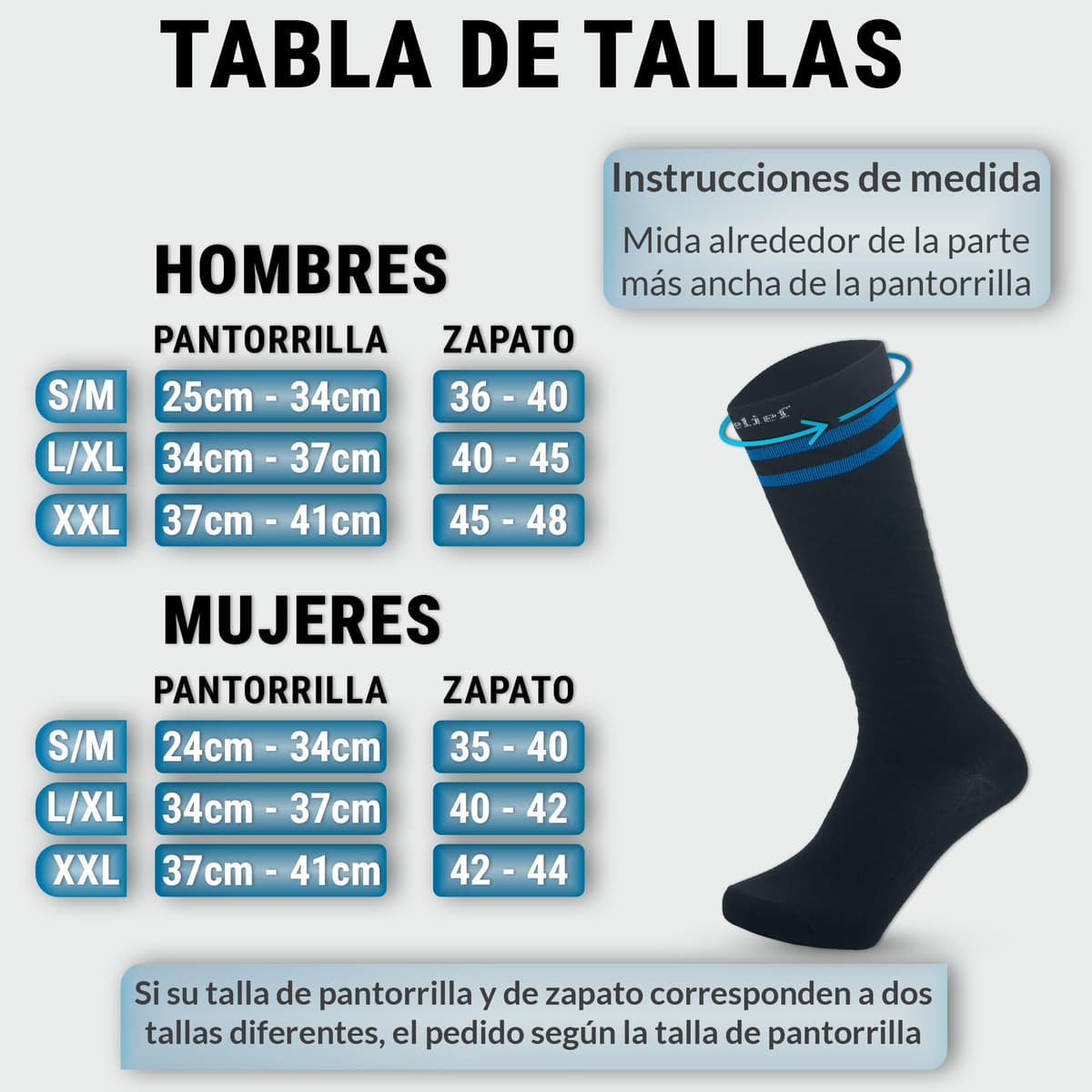 360 Relief Medias de Compresión Mujer y Hombre - 1 Par Calcetines de Compresión para Deportes, Correr, Volar, Viaje, Trabajo, Footing - S/M Beis con Bolsa de Malla — view 68
