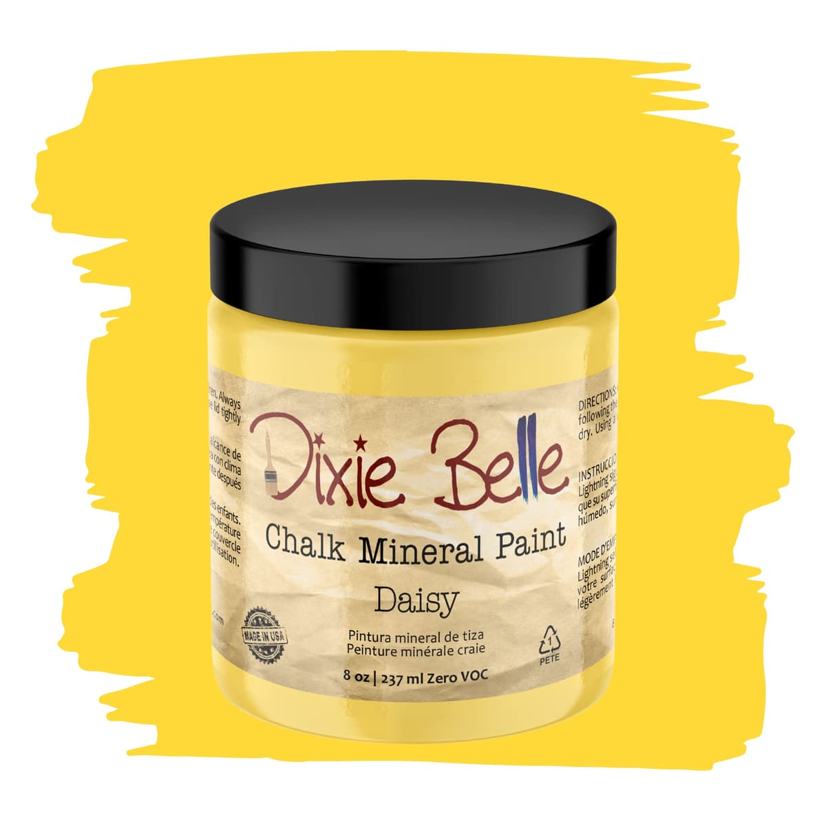 Dixie Belle Paint Company Chalk Finish Furniture Paint - Caviar (32oz) - Matte Black Chic Chalk Mineral DIY Furniture Paint — view 249