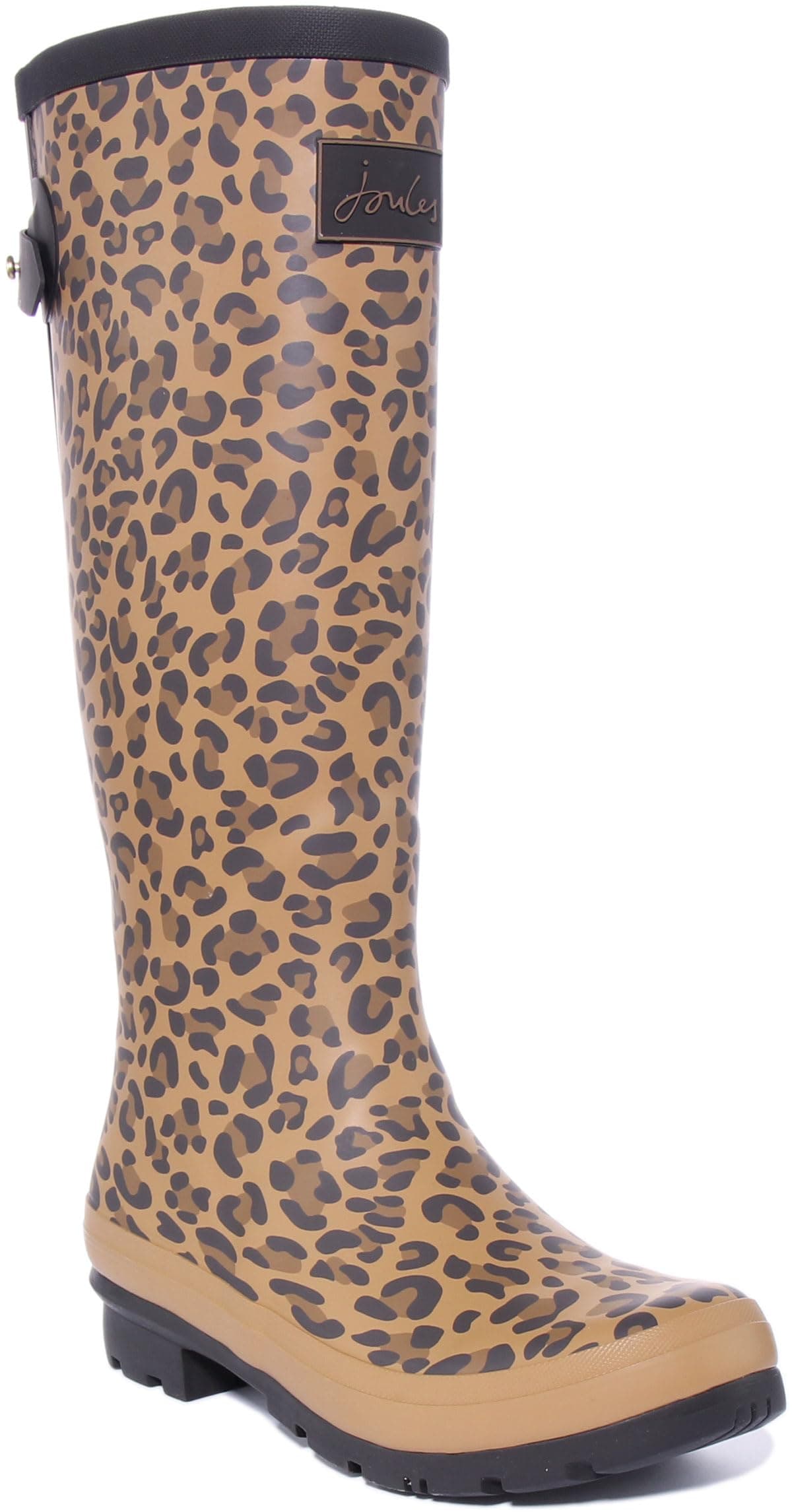 Joules Womens Welly Print With Adjustable Back Gusset - Black Metallic Bees — view 16