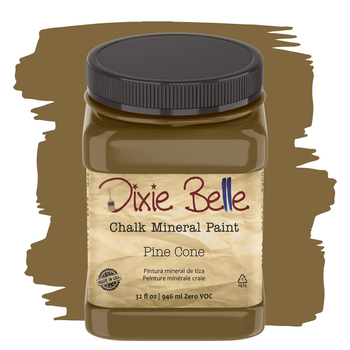 Dixie Belle Paint Company Chalk Finish Furniture Paint - Caviar (32oz) - Matte Black Chic Chalk Mineral DIY Furniture Paint — view 93