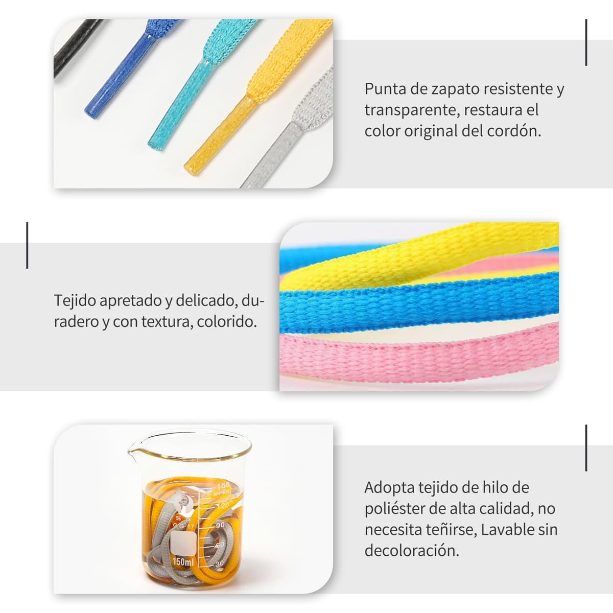 Cordones ovalados para zapatos deportivos, 2 pares de cordones semicirculares para zapatillas, zapatillas de correr, zapatillas de baloncesto y zapatillas de deporte — view 4