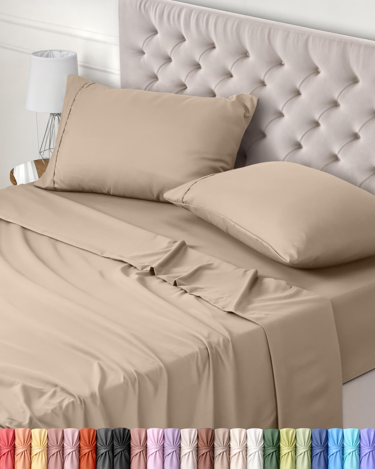 Utopia Bedding Juego de Sabanas 4 Piezas 150x200 - Poliéster Microfibra Cepillada - Oeko-Tex Certificado - Sábana Bajera, Sábana Plana y 2 Fundas de Almohada 50x75 (Cama 150, Blanco) — view 11