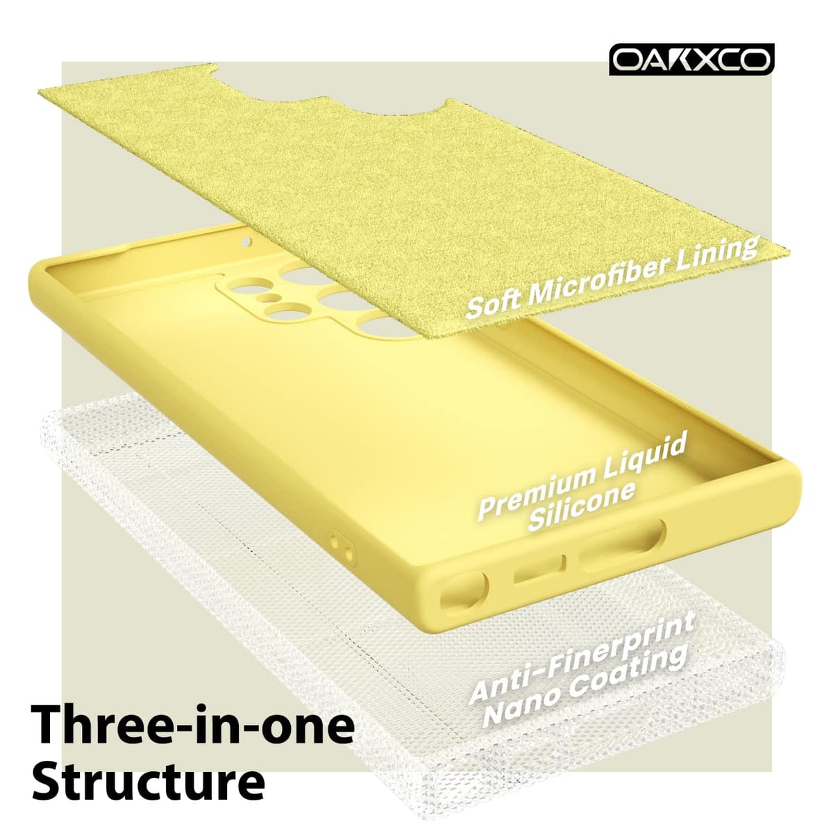 oakxco for Samsung Galaxy S24 Ultra Phone Case Liquid Silicone, Thin Slim Soft Rubber Gel TPU Plain Simple Cover for Women Girl Cute, Matte Solid Color, Brown Khaki Nude — view 562
