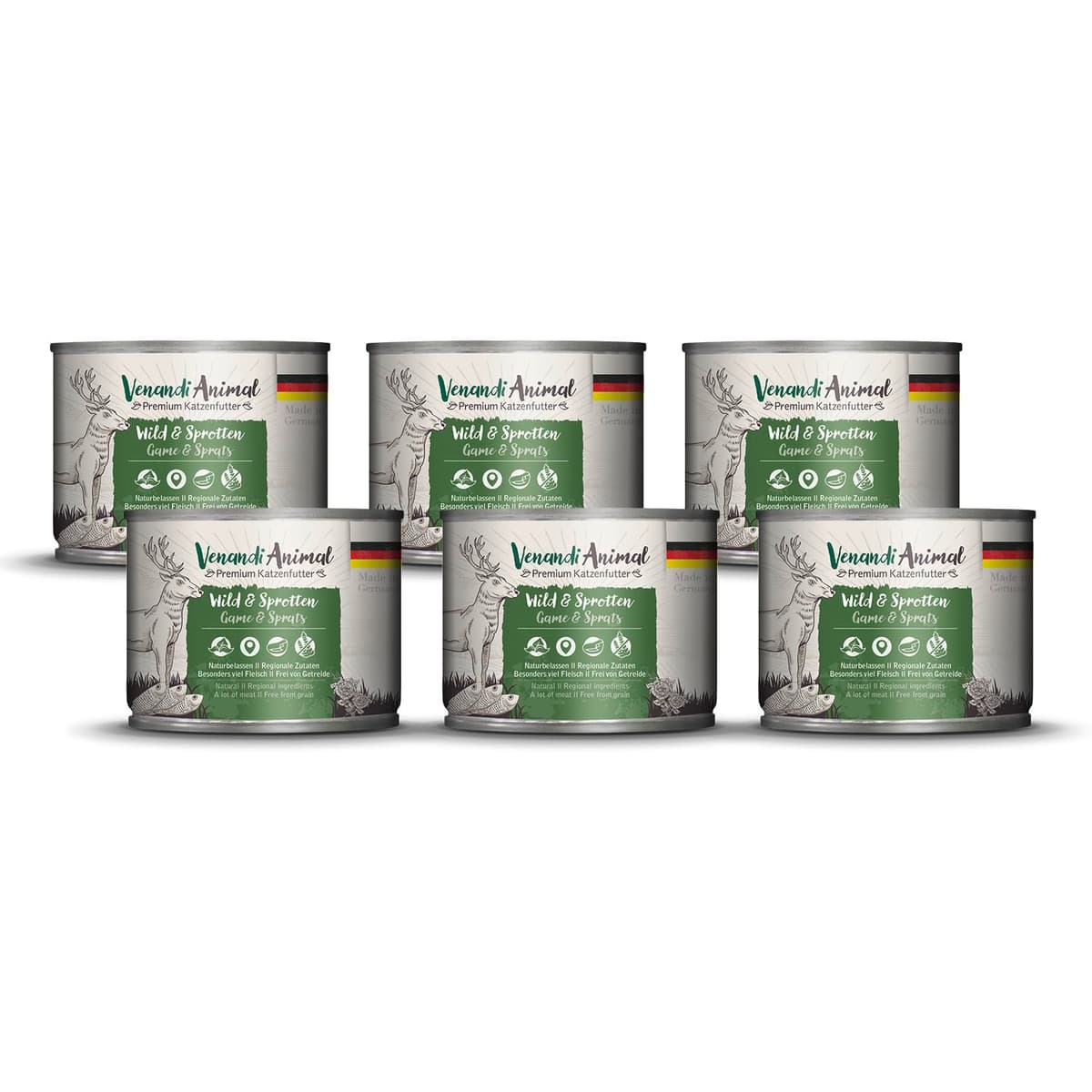 Venandi Animal Premium Cat Food, Horse as Monoprotein, Wet Food, Grain-Free and Natural, Pack of 6 (6 x 200 g) — view 35
