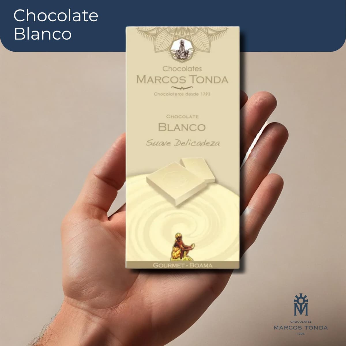 Chocolates Marcos Tonda – Chocolate Blanco Gourmet X5 | Chocolate Con Leche 100g X5 | Chocolate Gourmet | Chocolates Originales Para Regalar — view 5