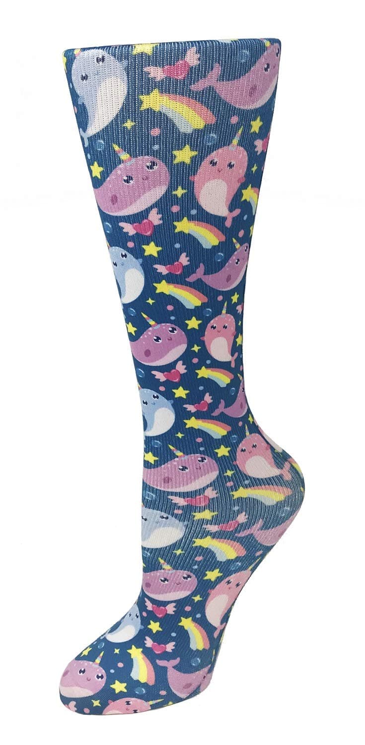 Cutieful 'Knee High Compression Socks 8-15 mmHg' Footwear (Women's Shoe Sizes 5-11, Penguin Love) — view 4