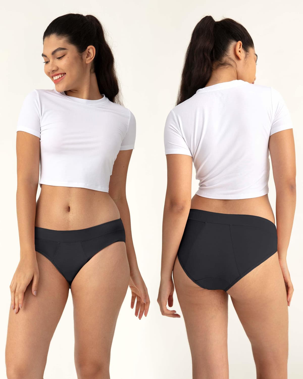 Neione Bragas Menstruales Flujo Moderado Braguitas Hipster Absorbentes de Modal para Mujer Niña — view 2