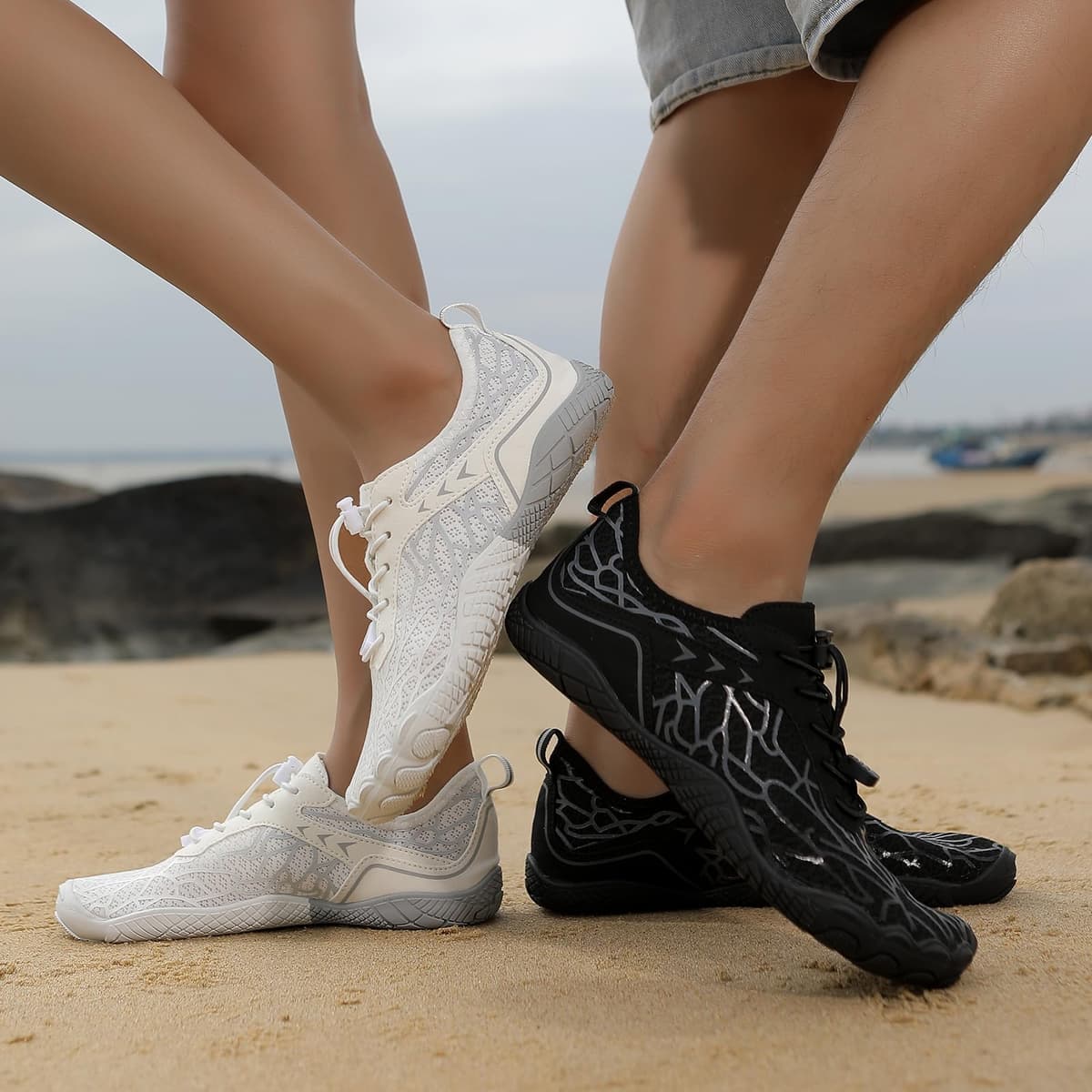 HF Stride Shoes Women Slip On Walking Sneakers Wide Toe Box Hike Barefoot Sneakers Healthy & Non-Slip HF Stride Barefoot Shoes Women Lightweight Hiking Footwear for Womens Mens — view 4