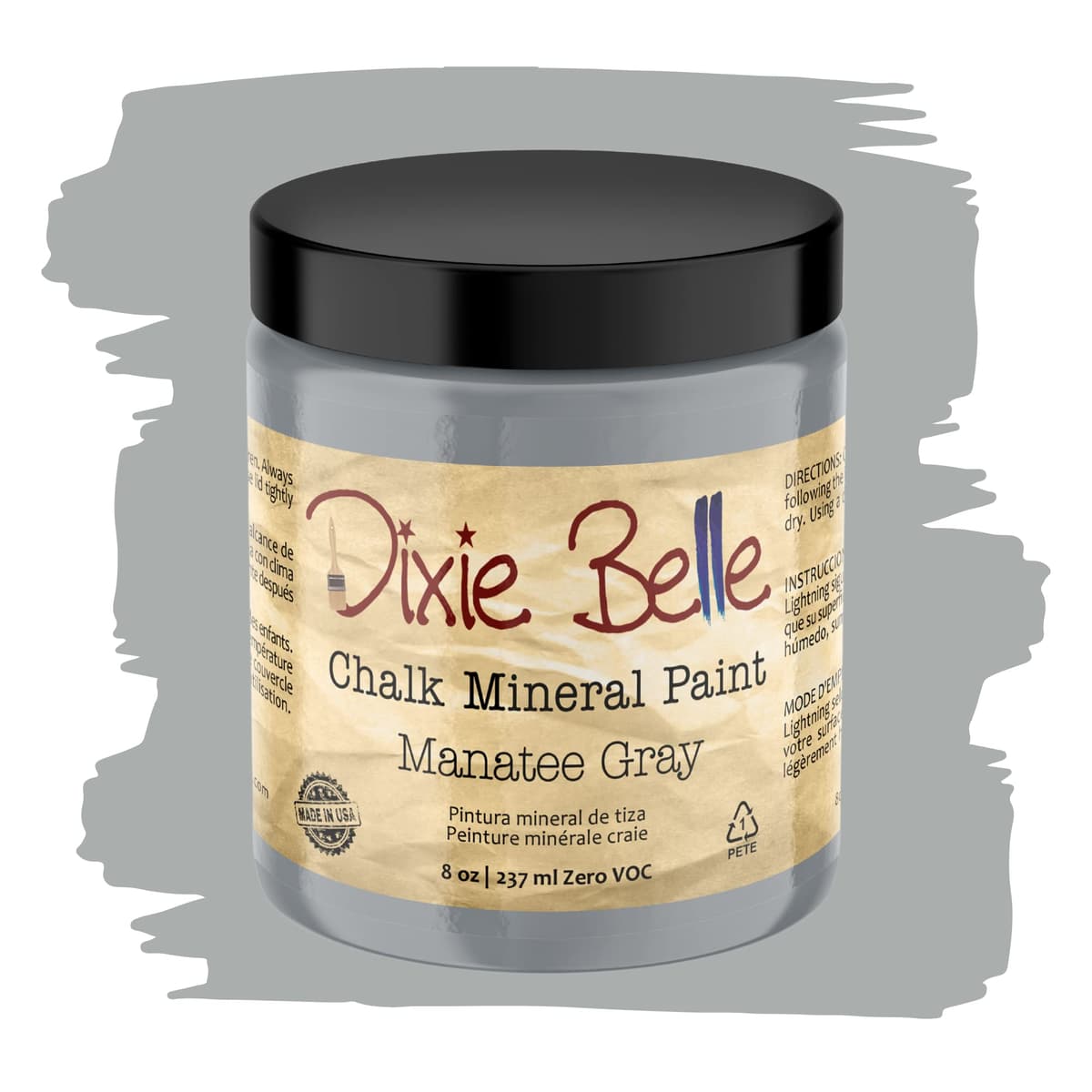 Dixie Belle Paint Company Chalk Finish Furniture Paint - Caviar (32oz) - Matte Black Chic Chalk Mineral DIY Furniture Paint — view 169