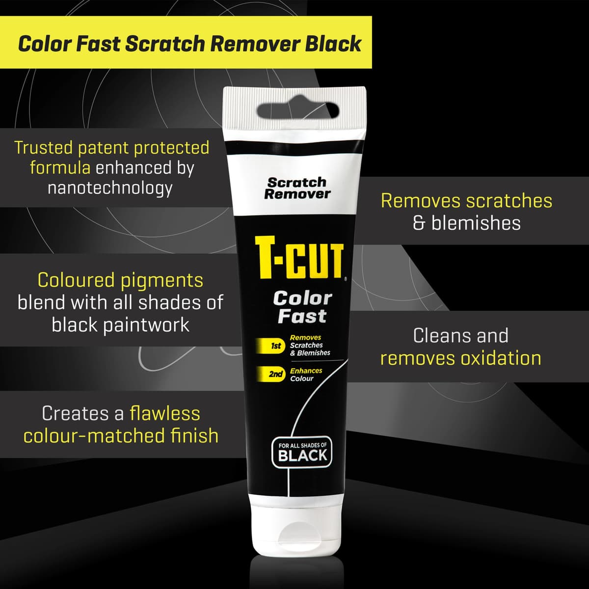 T-Cut Colour Fast Scratch Remover Colour Enhancer, Black, 150g — view 4
