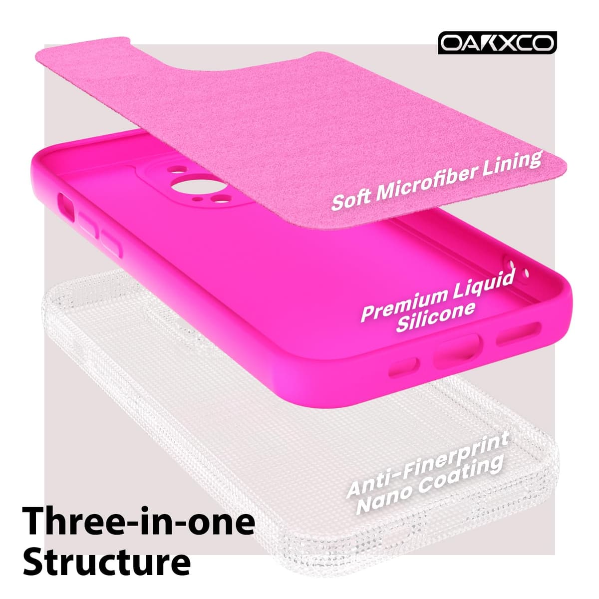 oakxco for iPhone 17 Pro Max Phone Case Liquid Silicone, Cute Thin Slim Grip Soft Rubber Gel for Women Men, Smooth Matte TPU Plain Solid Color Girly Simple Case with Camera Cover, Light Pink — view 1128