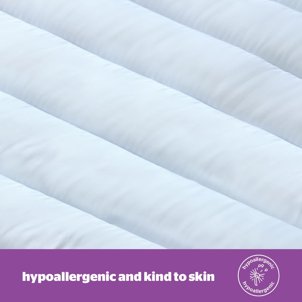 Silentnight Deep Sleep Mattress Topper Double Bed - Soft Supportive Comfortable Durable Bed Topper with Easy Fit Elasticated Straps - Hypoallergenic and Machine Washable - Double - 190x135cm — view 6