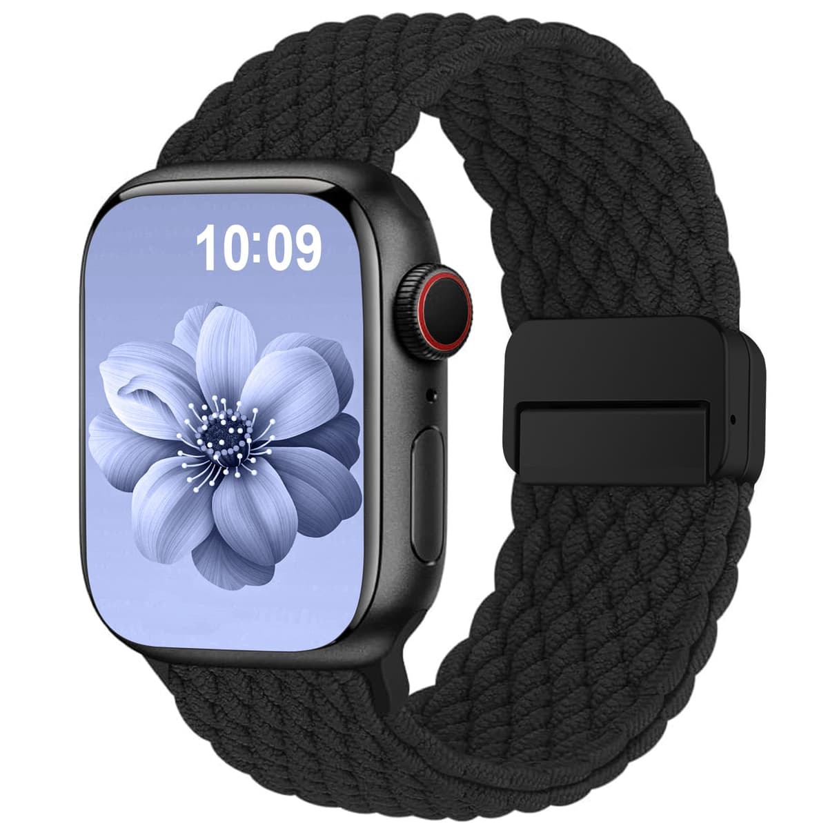 Higgs Braided Strap Compatible with Apple Watch Straps 44mm 46mm 38mm 42mm 40mm 41mm 45mm 49mm for Men Women, Nylon Elastic Magnetic Snap Strap for iWatch Series 11 10 9 SE 8 7 6 5 4 Ultra 3 2 1 — view 21