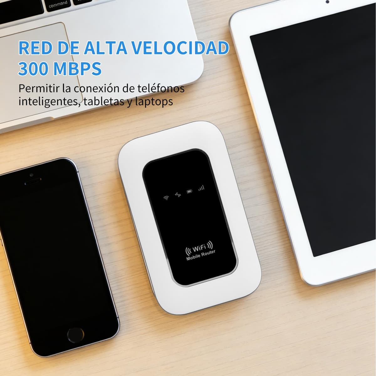 WiFi portatil,Router 4G,Router portátil WiFi de Alta Velocidad Hotspot Mini Router móvil,WiFi portatil Tarjeta sim-Batería de 2100 mAh-Conecta hasta 10 Dispositivos — view 4