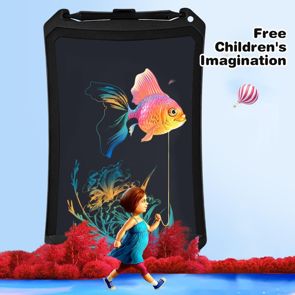 Juguetes Niños Cuentos Infantiles 2 3 4 5 6 7 8 Años,PINKCAT Pizarra LCD 8,5 Pulgadas Regalos Cumpleaños Niños Colegio Juegos de Viaje Puzzle Niño Juegos Educativa Tablet Criança — view 6