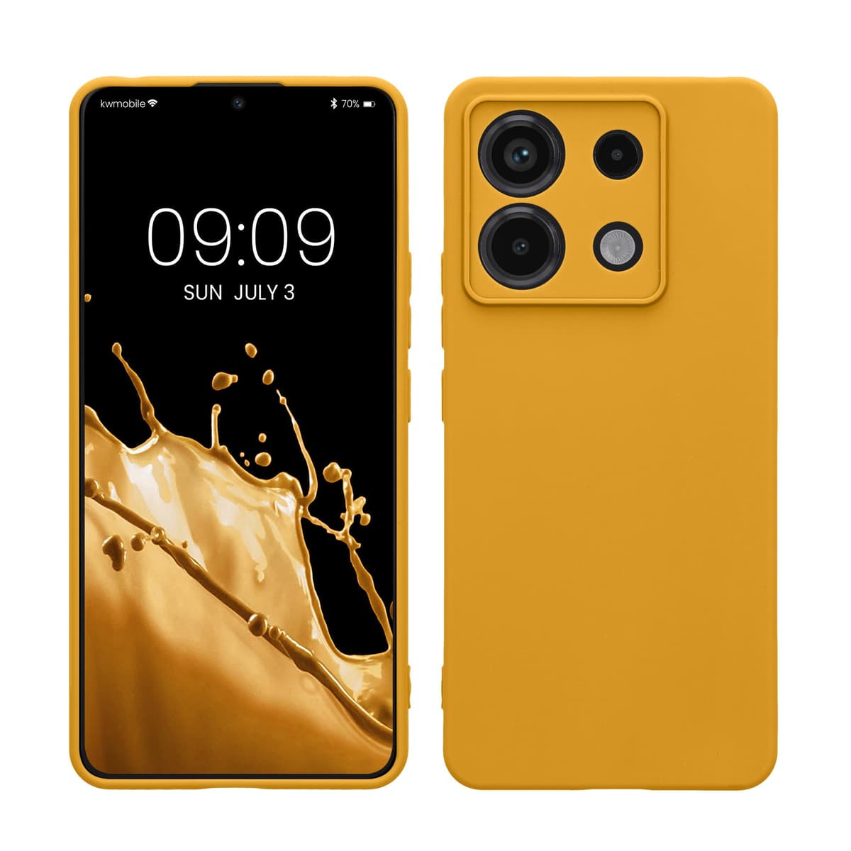 kwmobile Carcasa Compatible con Xiaomi Redmi Note 14 Pro 5G / Poco X7 Funda - Funda Ultrafina de TPU con Bordes elevados - Lavanda Metalizado — view 46