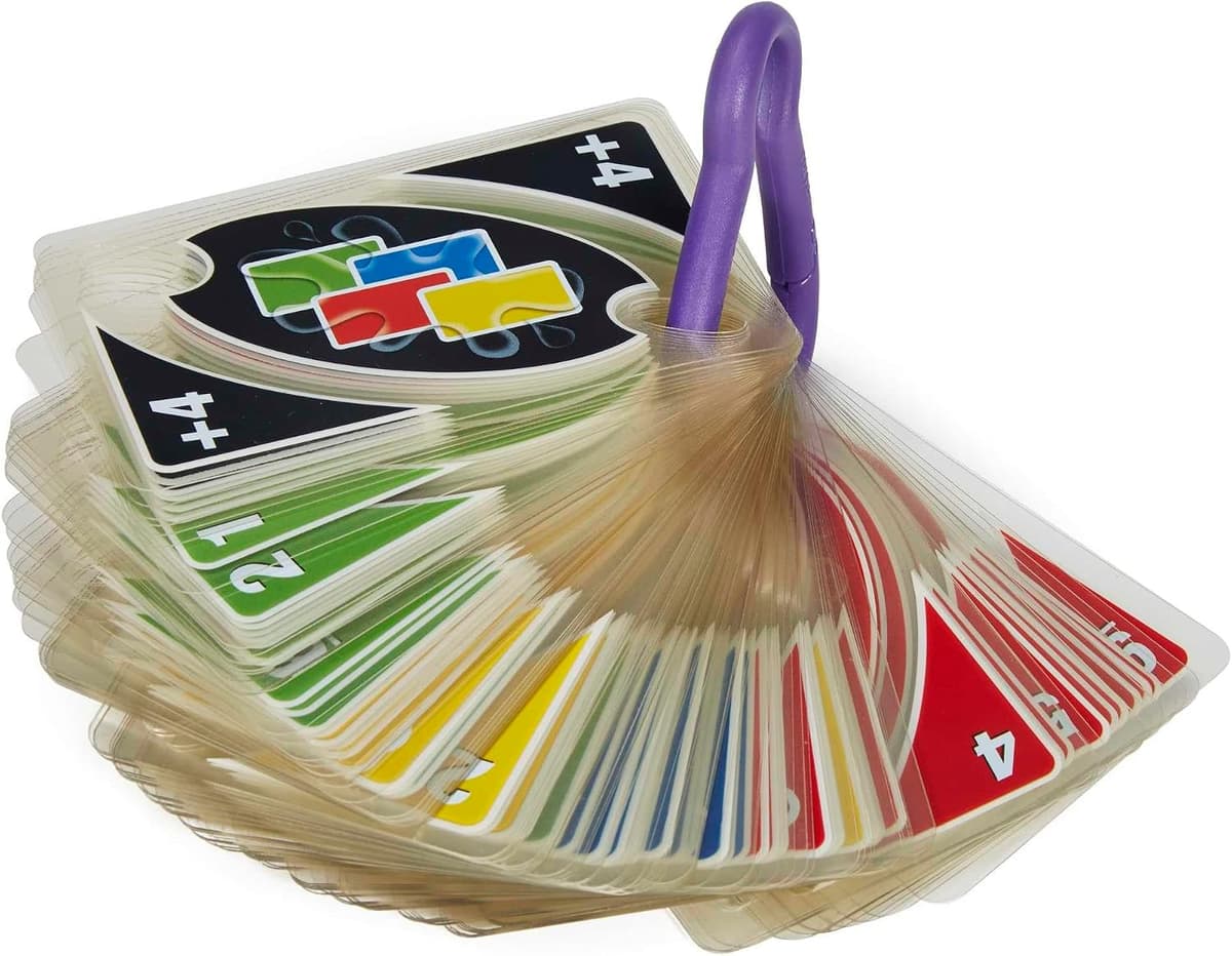 Mattel Games UNO H20 to GO, water resistant cards game, to take to the beach and to snow holidays, extra durable 108 cards, ages +7, P1703 — view 3