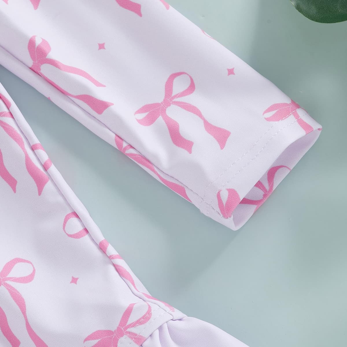 JENJON Traje de Baño a Rayas para Bebé Niña con Volantes Mangas Lindo Floral Traje de Baño de Una Pieza con Cremallera Protección UV y Gorro de Playa Verano — view 2
