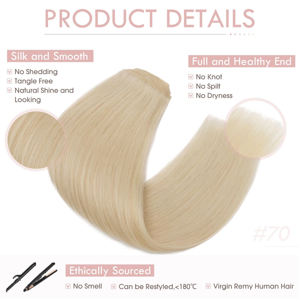 Silk-co 10inch Hair Extensions Clip in Hair Extension Human Hair #04 Medium Brown -Basic Thickness-Thin Weft- 8 Pieces Real Remy Straight Hair Extensions[50g] — view 243