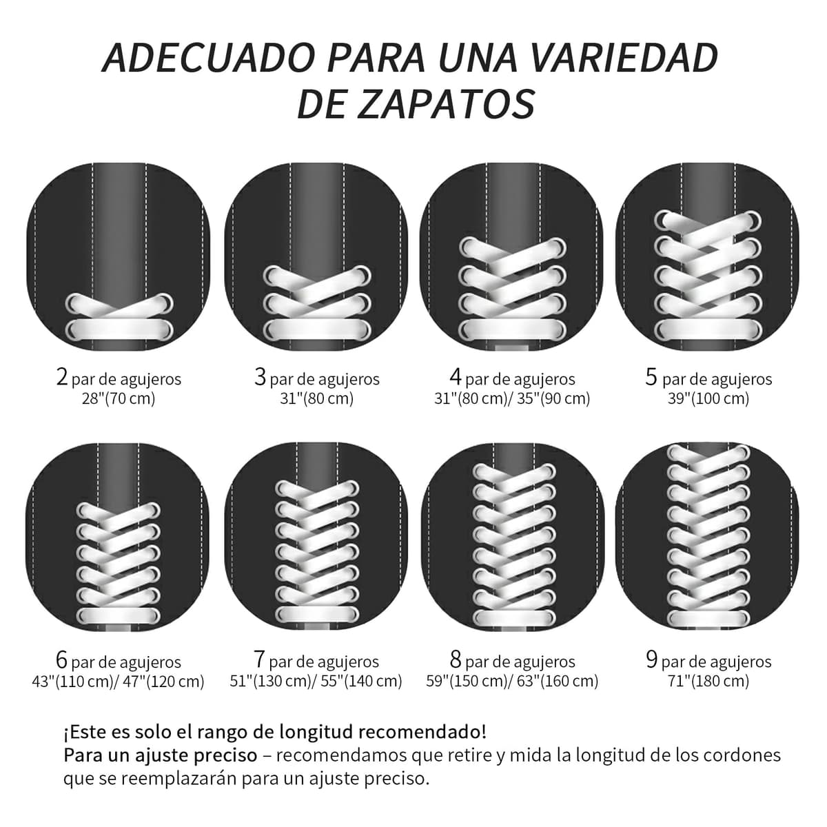 Cordones ovalados para zapatos deportivos, 2 pares de cordones semicirculares para zapatillas, zapatillas de correr, zapatillas de baloncesto y zapatillas de deporte — view 6
