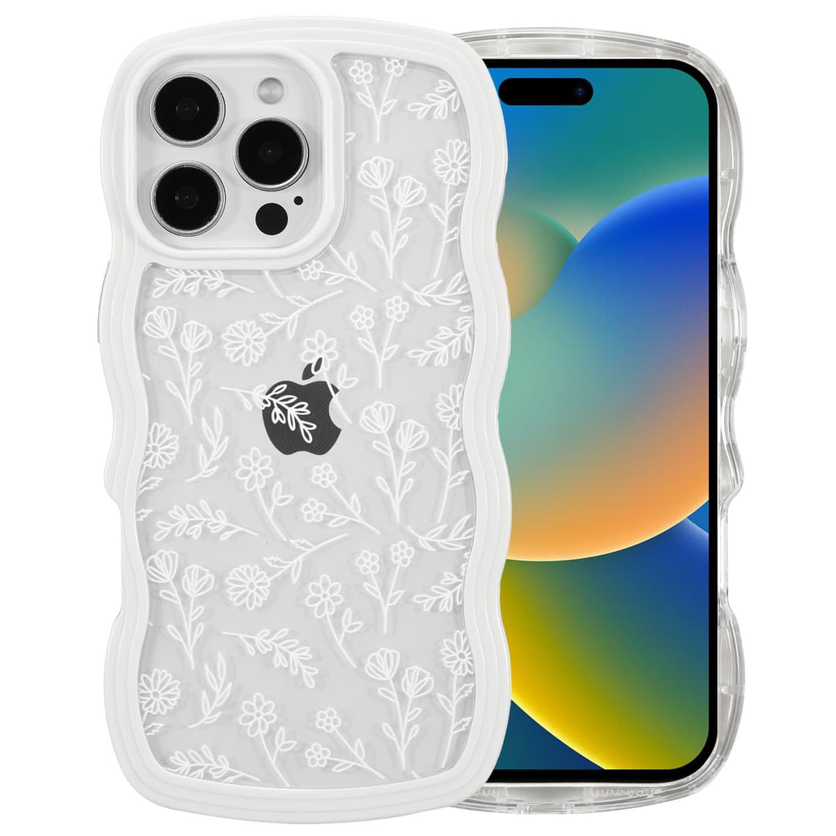 QLTYPRI Compatible with iPhone 11 Case, Cute Curly Wave Frame Clear Case for Girls Women, Transparent Soft Silicone TPU Bumper Shockproof Protective Phone Cover for iPhone 11 - Purple — view 40