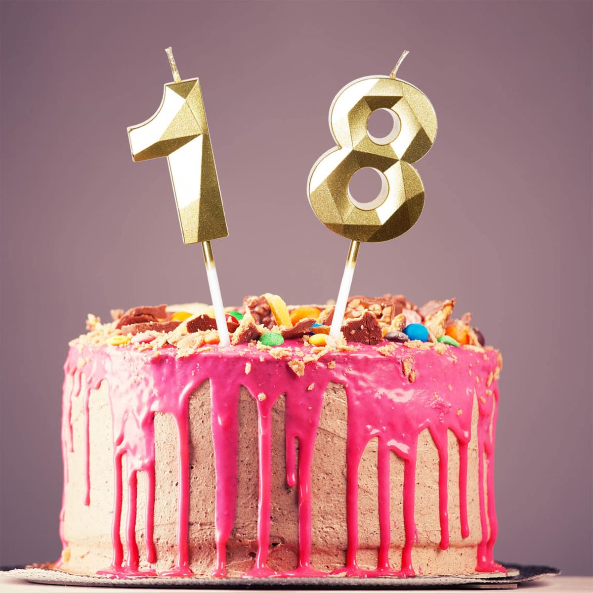 Yiran 50th Birthday Candles, Gold Number 50 Happy Birthday Candles, Cake Topper Decorations for Birthday Party, Wedding Anniversary Celebration Supply — view 6