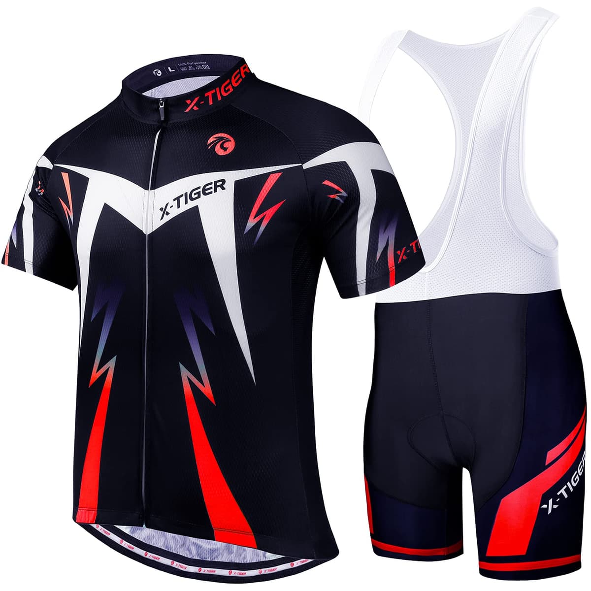 X-TIGER Hombres de Bicicleta con 5D Gel Acolchado MTB Ciclismo Maillots Tirantes Culotte Pantalones Cortos Culotes — view 10