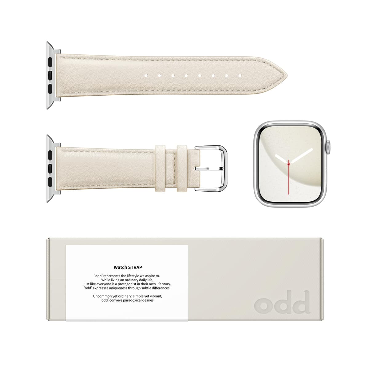 a.odd Leather Strap for Apple Watch Straps 38mm 40mm 41mm 42mm 44mm 45mm 46mm 49mm, Men Women Genuine Leather Replacement Band for iWatch Series 11 10 9 8 7 6 5 4 3 2 1 SE Ultra 3 2 1 — view 5