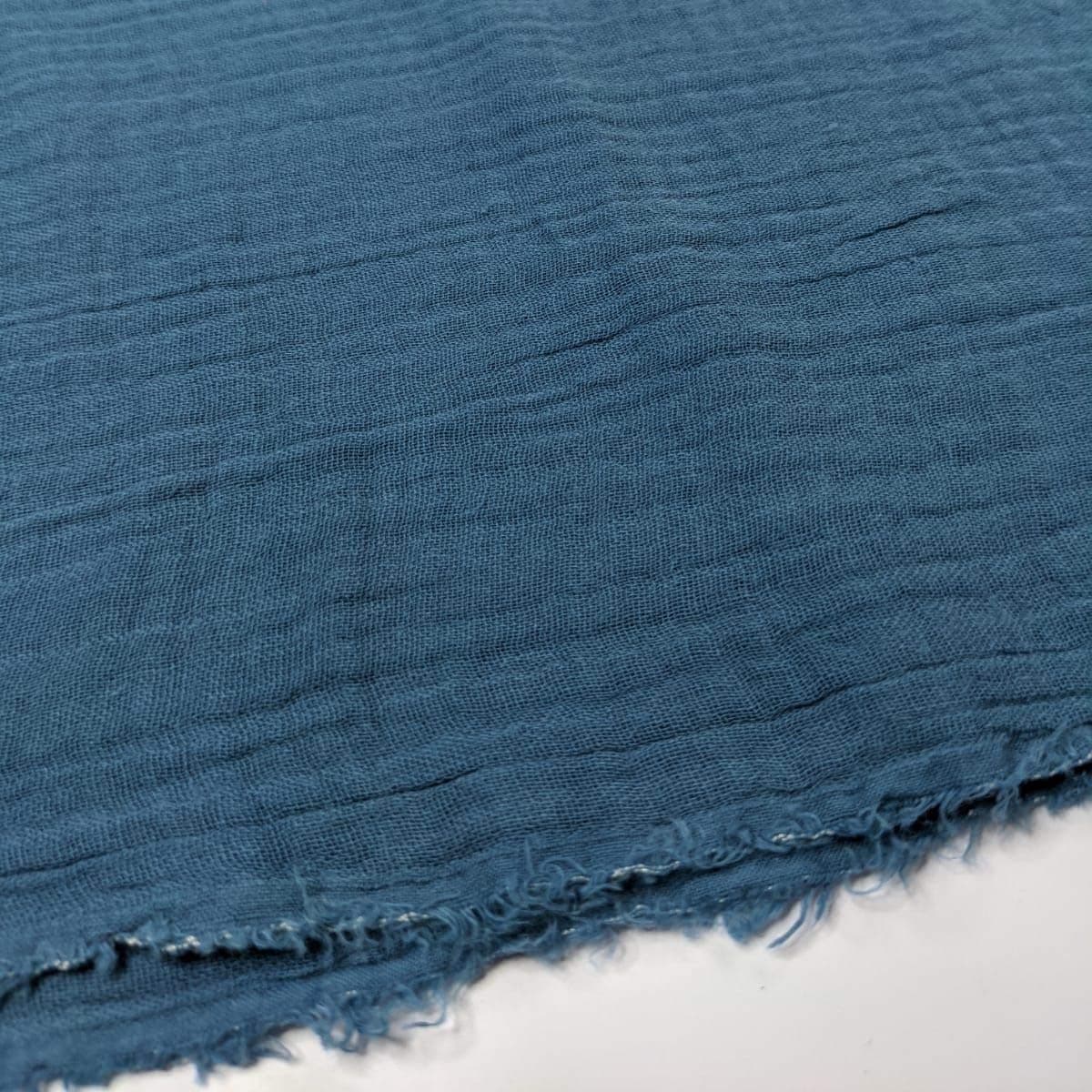 Double Gauze 100% Cotton Plain Fabric Dress Making Lightweight Muslin Baby Swaddle Blankets Scarves Summer Clothing | 53" - 135 cm Wide | per Metre (Taupe) — view 5