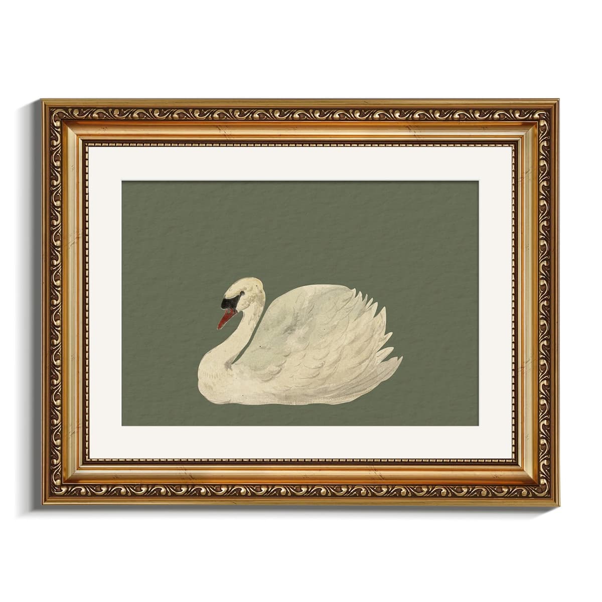 VIYYIEA Gold Framed Wall Art Canvas Print Home Decor Vintage Swan Decoration Grace Swan Art Painting Pictures Rustic Bathroom Wall Decor Animal Farmhouse Artwork for Living Room Bedroom Office 11x14in — view 28