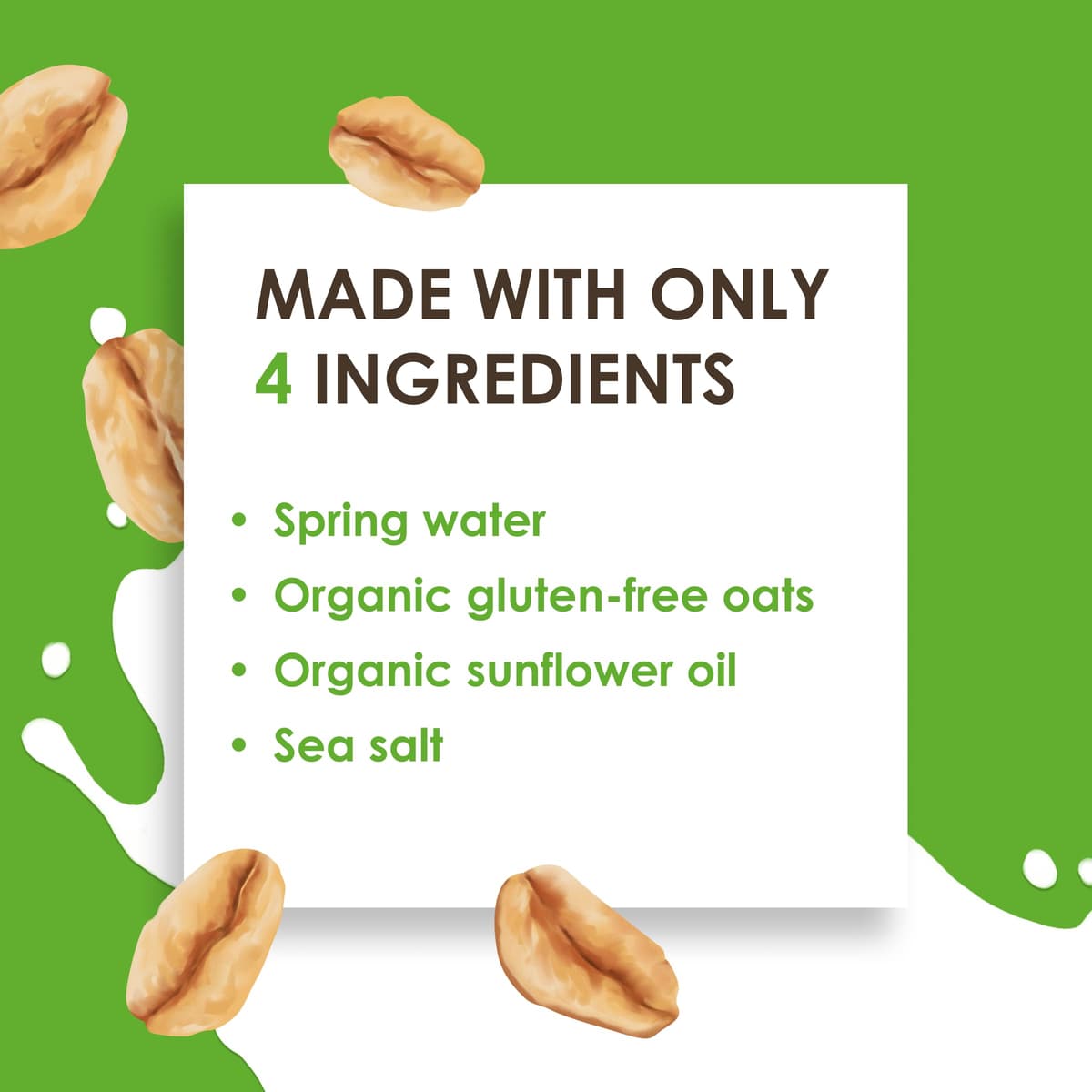 Rude Health 6 x 1 Litre Organic Oat Dairy-Alt Milk, 100% Natural Organic Drink, Lactose Free, Dairy Free & Gluten-Free, No Added Sugar, Award-Winning, Healthy & Vegan, 100% Recyclable Packaging — view 3