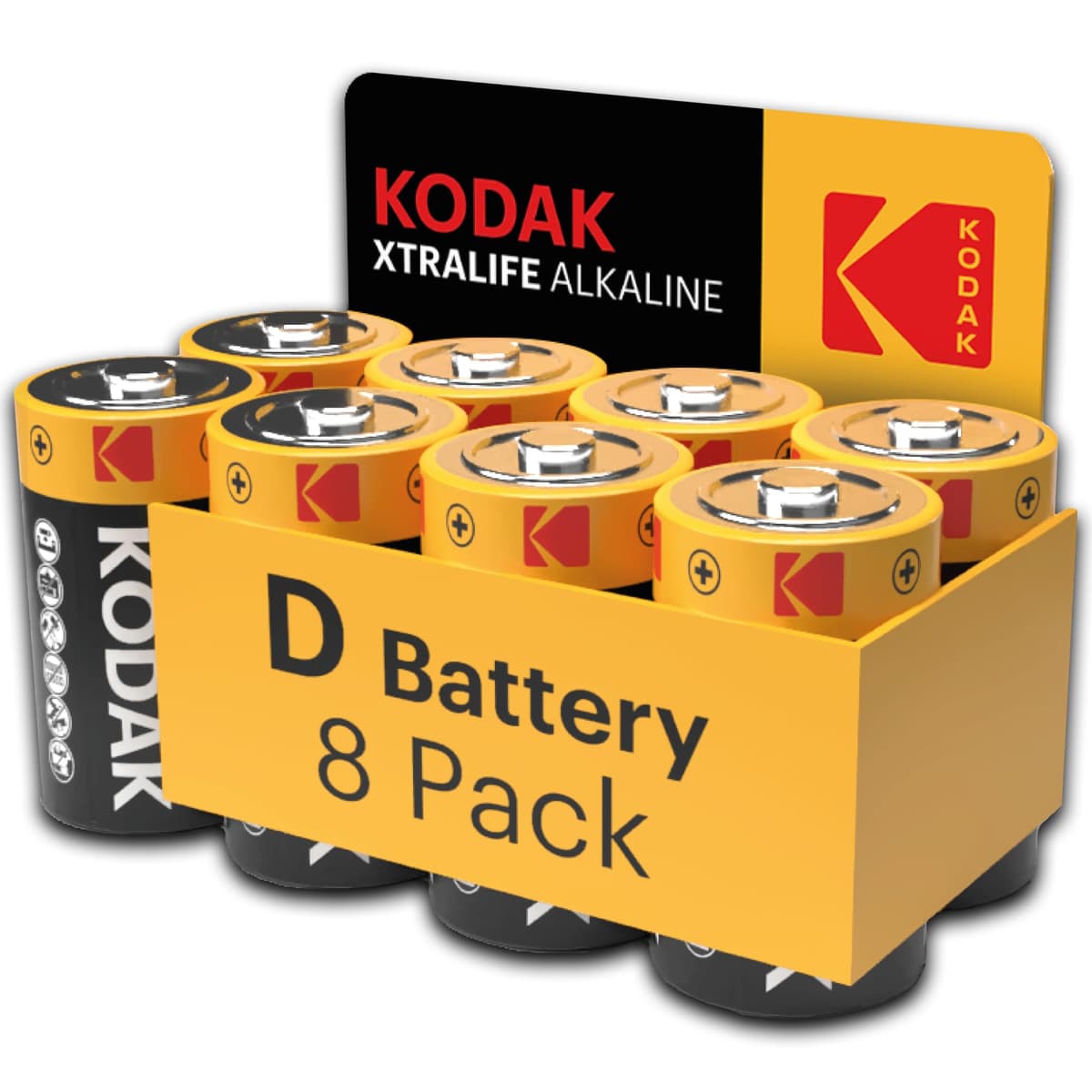 Kodak Xtralife 60-Pack AA Batteries, Double A Alkaline Battery Pack, 1.5V, 10-Year Shelf Life, LR6, Ideal for High-Drain Devices, 12x More Power, Plastic Free Cardboard Outer Carton — view 13