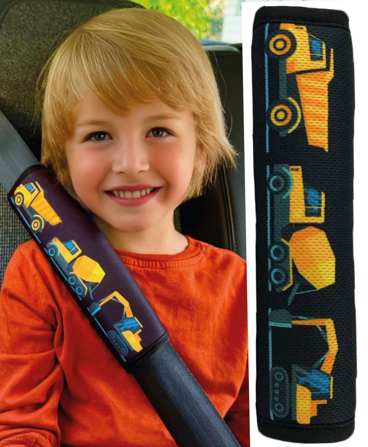 HECKBO 1x Kids Car Seat Belt Pads Seat Belt Protectors - Cars - Seat Belt Pads for Kids and Babies- Ideal for any Seat Belt Car Booster Seat Kids Bicycle — view 30